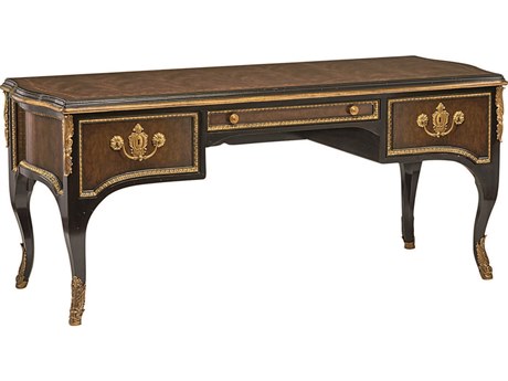 Maitland Smith Grand Traditions Noche Brown Cherry Wood Secretary Desk