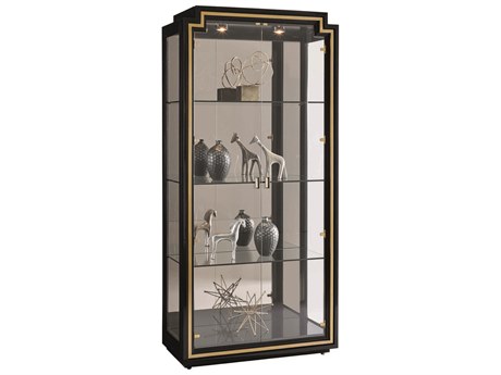 Maitland Smith Oak Wood Lyric Display Cabinet
