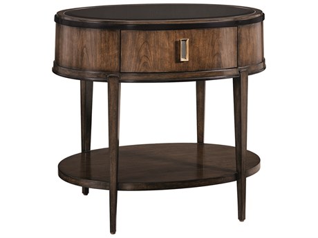 Maitland Smith Lyric 1-Drawer Brown Cherry Wood Nightstand