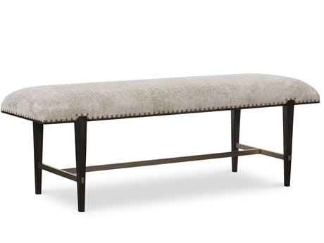 Maitland Smith Lyric Brown Upholstered Accent Bench