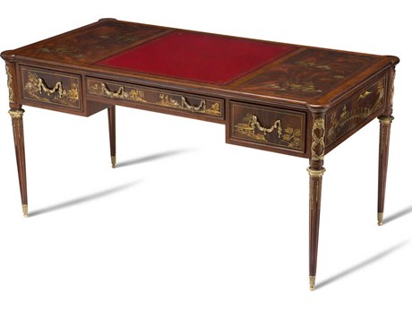 Maitland Smith Timekeeper's Mahogany Brown Wood Secretary Desk