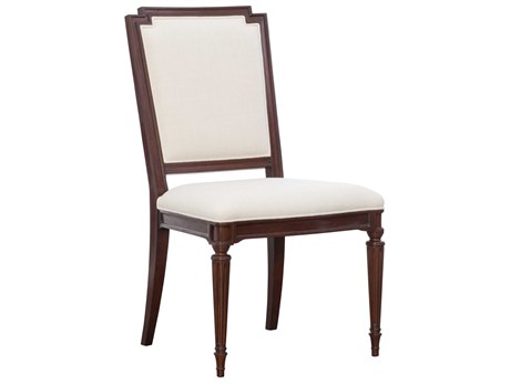 Maitland Smith Evan White Upholstered Side Dining Chair