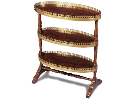 Maitland Smith Juliette Oval Wood Mahogany End Table