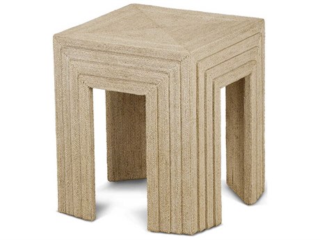 Maitland Smith Abaca Square Natural End Table