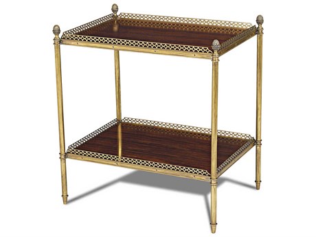 Maitland Smith Bell Rectangular Rosewood End Table