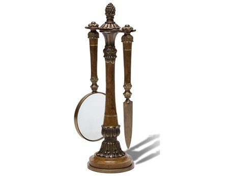 Maitland Smith Brass Correspondent's Tools With Stand