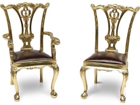 Maitland Smith Brass Miniature Chairs Ornament