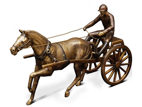 Maitland Smith Brass Racing Buggy Sculpture