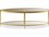 Maitland Smith Jinx 56" Oval Glass Nickel Cocktail Table  MSHM1016C