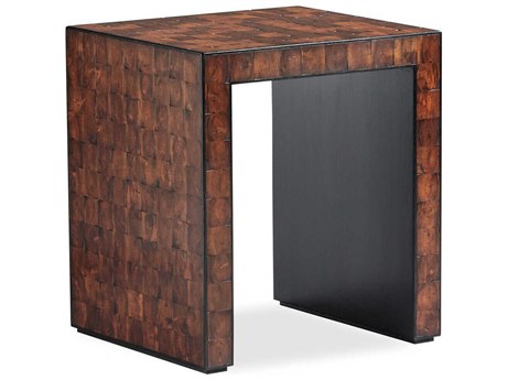 Maitland Smith Belloir Rectangular Wood Walnut End Table