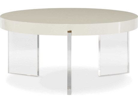 Maitland Smith Gem Round Creme Cocktail Table