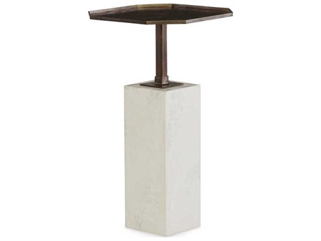 Maitland Smith Icon Octagon Metal Carrara End Table