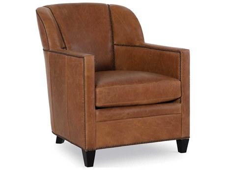 Maitland Smith Bronson Brown Leather Accent Chair