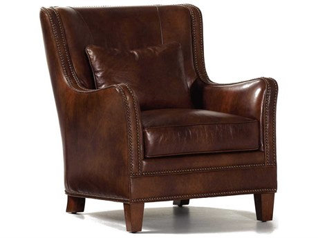 Maitland Smith Vermont Brown Leather Accent Chair