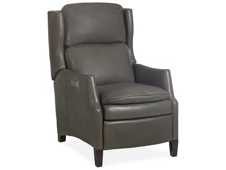 Maitland Smith Aris Stone Gray Leather Felex Power Recliner