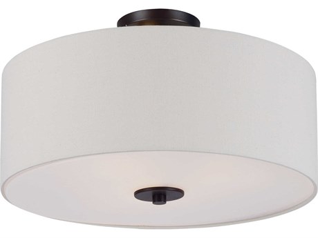 Maxim Lighting Bongo Oil Rubbed Bronze Drum Semi Flush Mount