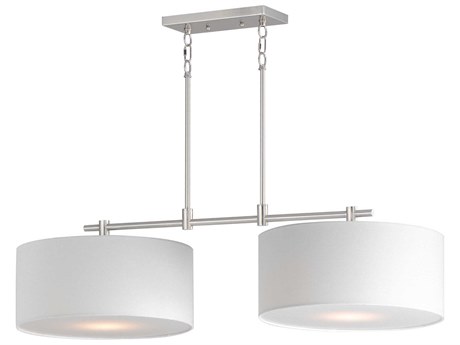 Maxim Lighting Bongo 2-Light Satin Nickel Drum Island Pendant