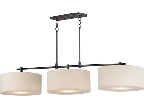 Maxim Lighting Bongo 3-Light Oil Rubbed Bronze Drum Island Pendant