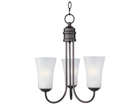 Maxim Lighting Logan 3-Light Oil Rubbed Bronze Glass Bell Chandelier