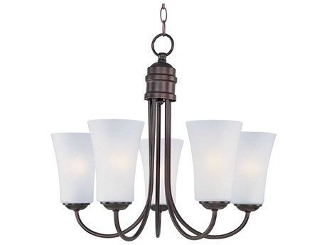 Maxim Lighting Logan 5-Light Oil Rubbed Bronze Glass Bell Chandelier