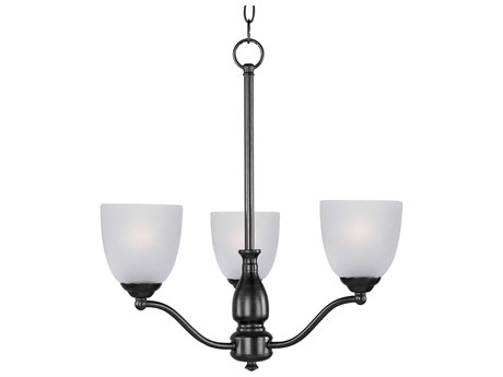 Maxim Lighting Stefan 3-Light Black Glass Dome Chandelier