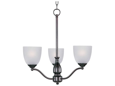 Maxim Lighting Stefan 3-Light Oil Rubbed Bronze Glass Bell Chandelier
