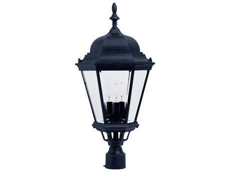 Maxim Lighting Westlake & Clear Glass 3 - Light Incandescent Outdoor Post Light