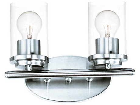 Maxim Lighting Corona 2-Light Polished Chrome Glass Vanity Light