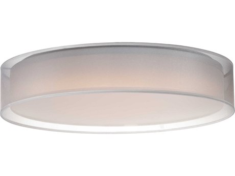Maxim Lighting Prime 1-Light White Organza LED Drum Flush Mount