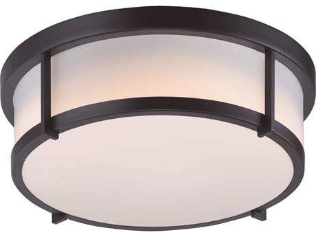 Maxim Lighting Rogue 1-Light Black LED Round Flush Mount