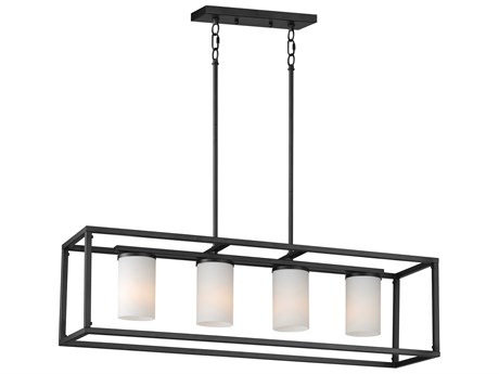 Maxim Lighting Lateral 4-Light Black Cylinder Island Pendant