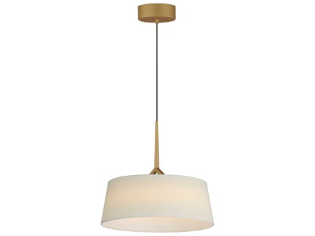 Maxim Lighting Paramount 1-Light Natural Aged Brass Drum Round Pendant