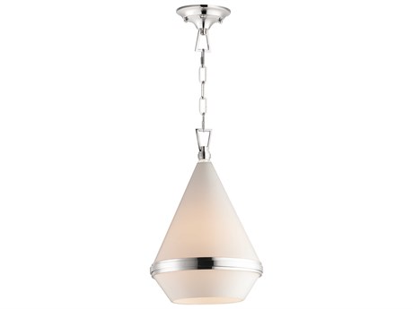 Maxim Lighting Giza 1-Light Polished Nickel Glass Dome Linear Pendant