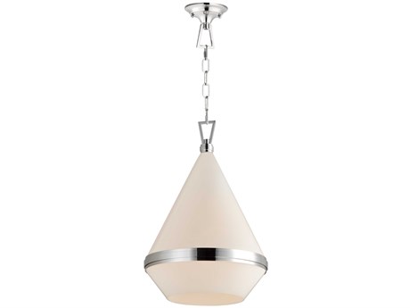 Maxim Lighting Giza 1-Light Polished Nickel Glass Pendant