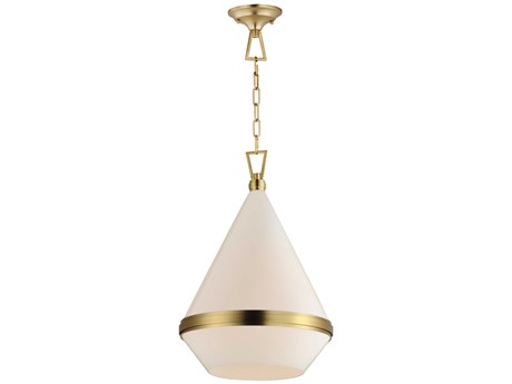 Maxim Lighting Giza 1-Light Satin Brass Glass Pendant
