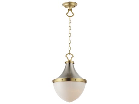 Maxim Lighting Conrad 1-Light Satin Nickel Brass Glass Mini Pendant