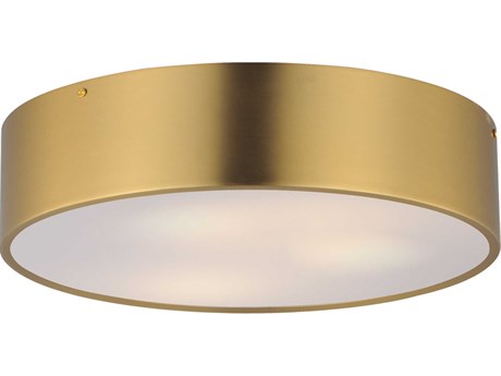 Maxim Lighting Tommy 3-Light Satin Brass Round Flush Mount
