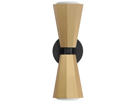 Maxim Lighting Rizzo 2-Light Black Antique Brass Wall Sconce