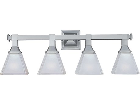 Maxim Lighting Brentwood 4-Light Satin Nickel Glass Vanity Light