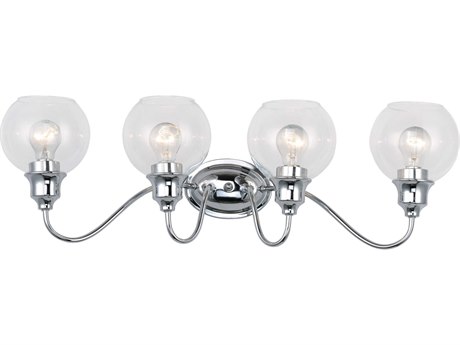 Maxim Lighting Ballord 4-Light Polished Chrome Glass Vanity Light