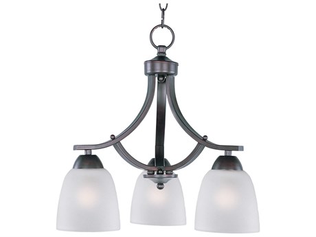Maxim Lighting Axis 3-Light Oil Rubbed Bronze Glass Bell Chandelier