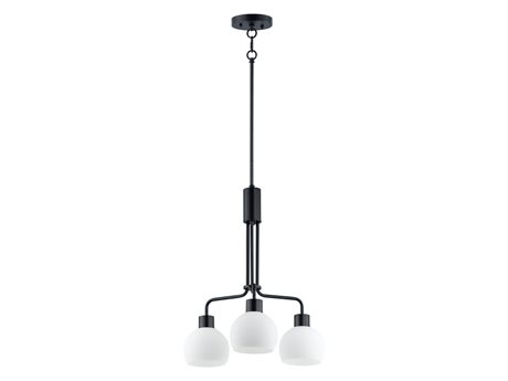 Maxim Lighting Coraline 3-Light Black Glass Chandelier