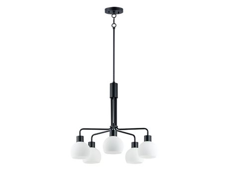 Maxim Lighting Coraline 5-Light Black Glass Chandelier