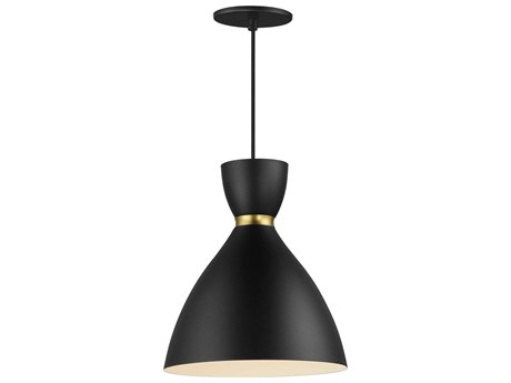 Maxim Lighting Carillon 1-Light Black Satin Brass Mini Pendant