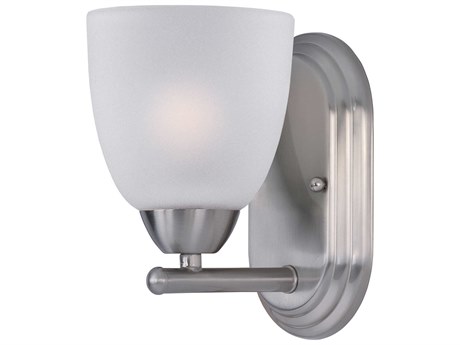Maxim Lighting Axis 1-Light Satin Nickel Glass Wall Sconce