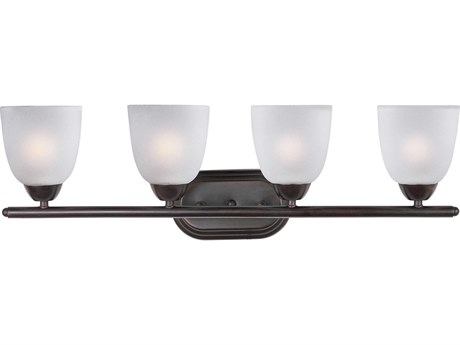 Maxim Lighting Axis 4-Light Oil Rubbed Bronze Glass Vanity Light