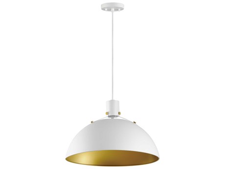 Maxim Lighting Dawn 1-Light White Satin Brass Dome Pendant