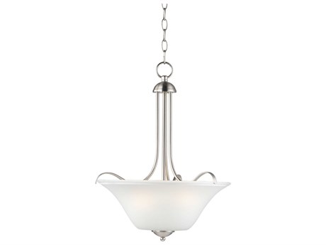 Maxim Lighting Vital 3-Light Satin Nickel Glass Bell Pendant