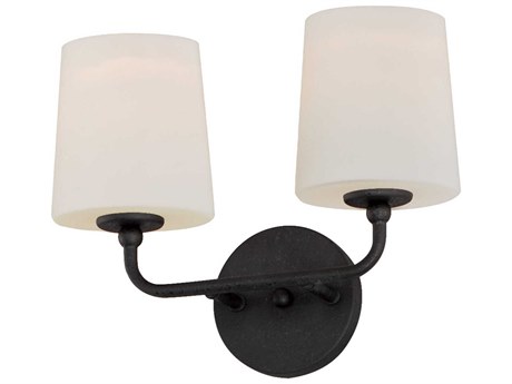 Maxim Lighting Bristol 2-Light Anthracite Black Glass Vanity Light