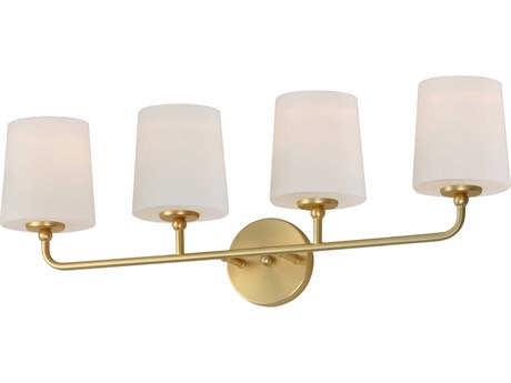 Maxim Lighting Bristol 4-Light Satin Brass Glass Vanity Light